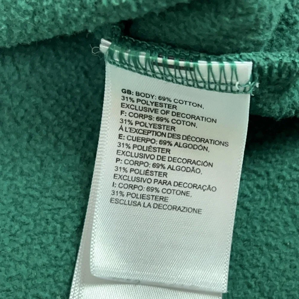 The North Face Hoodie Mens Large Green Pullover Fleece Graphic Outdoor Hiking